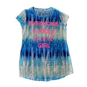 EUC Justice Blue Tie-Dye T-Shirt Sz 14